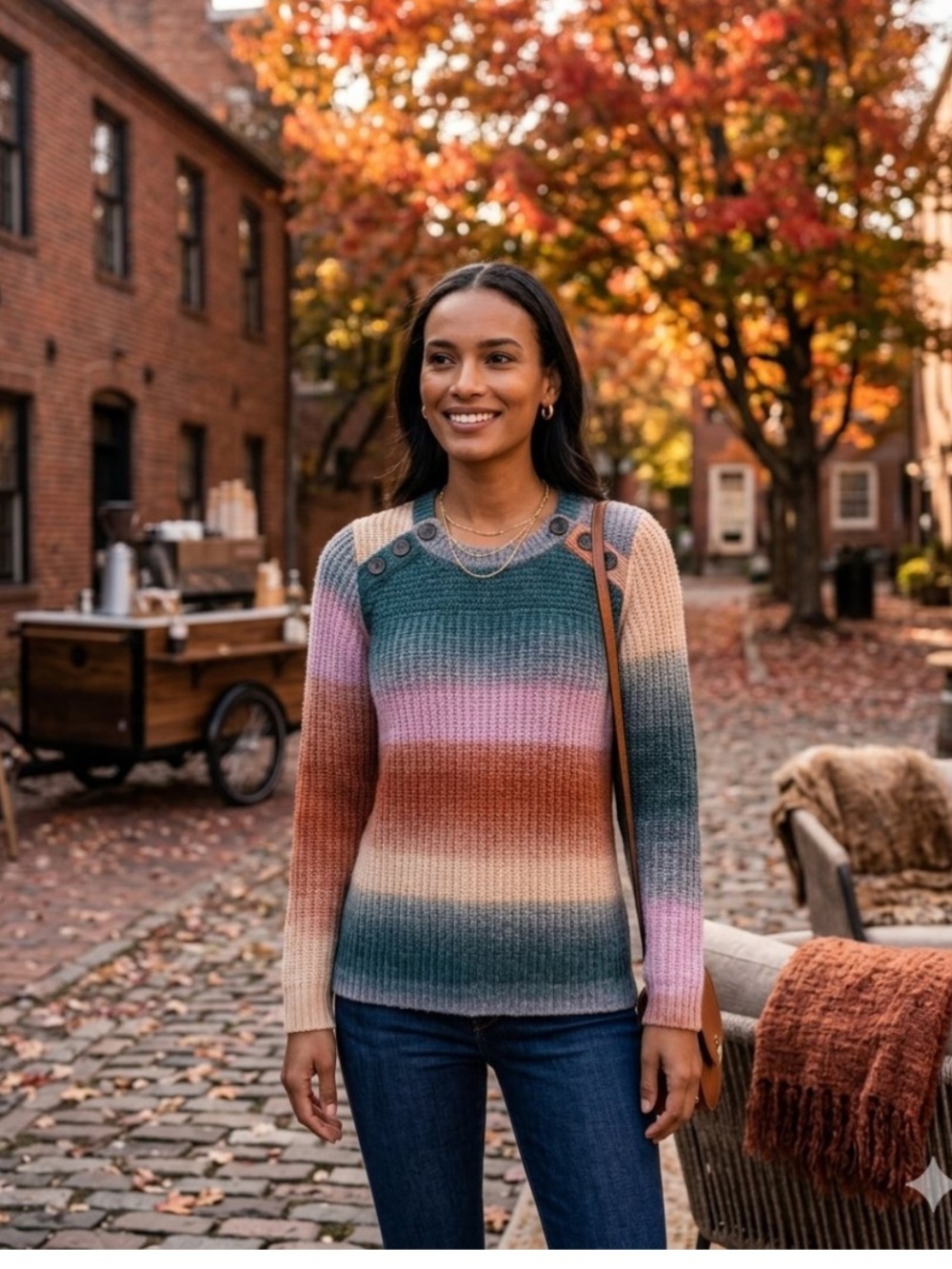 Madewell Space-Dyed Button-Shoulder
Pullover Sweater XS -Oversized - Picture 3 of 9